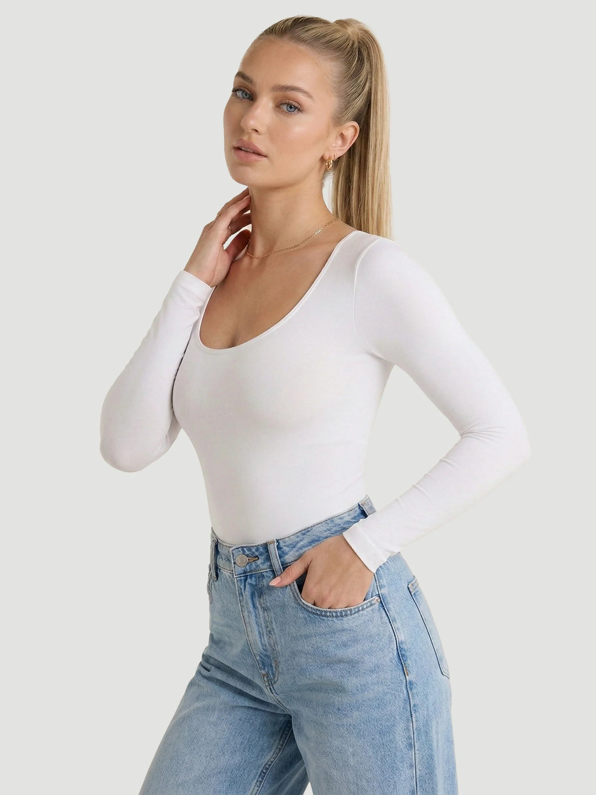Long-Sleeve Seamless Sculpt Shapewear Bodysuit