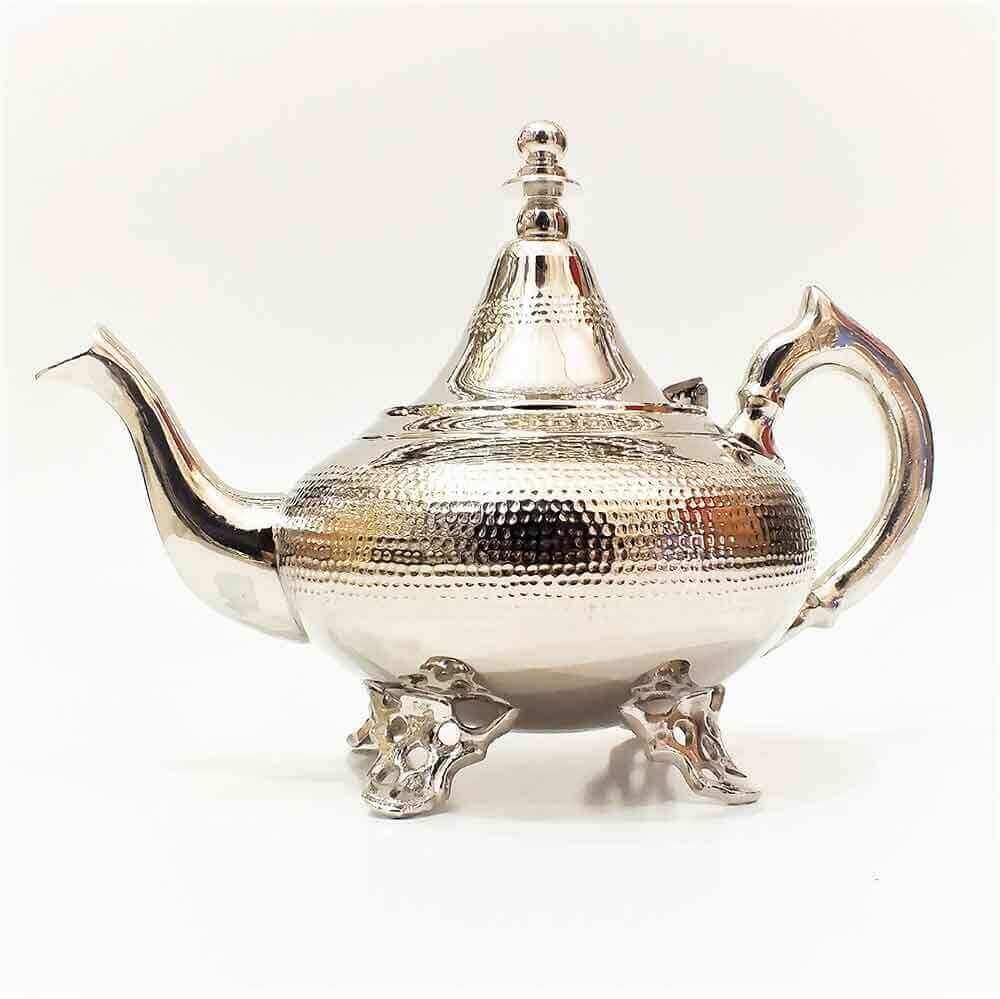 Hammered Silver Teapot Footed Design – Traditional Texture image 2