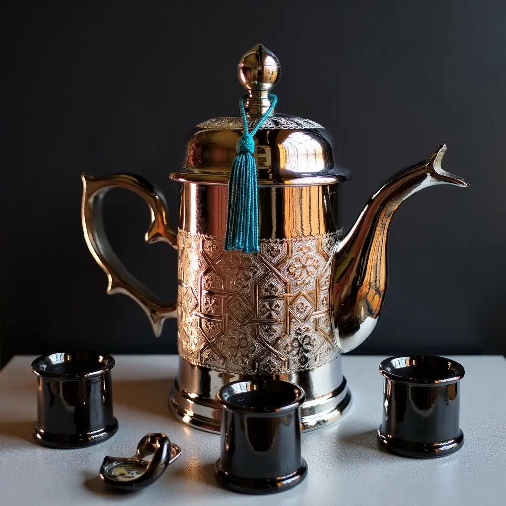 Silver Coffee Server Pot – Hand-Engraved Traditional Metalwork image