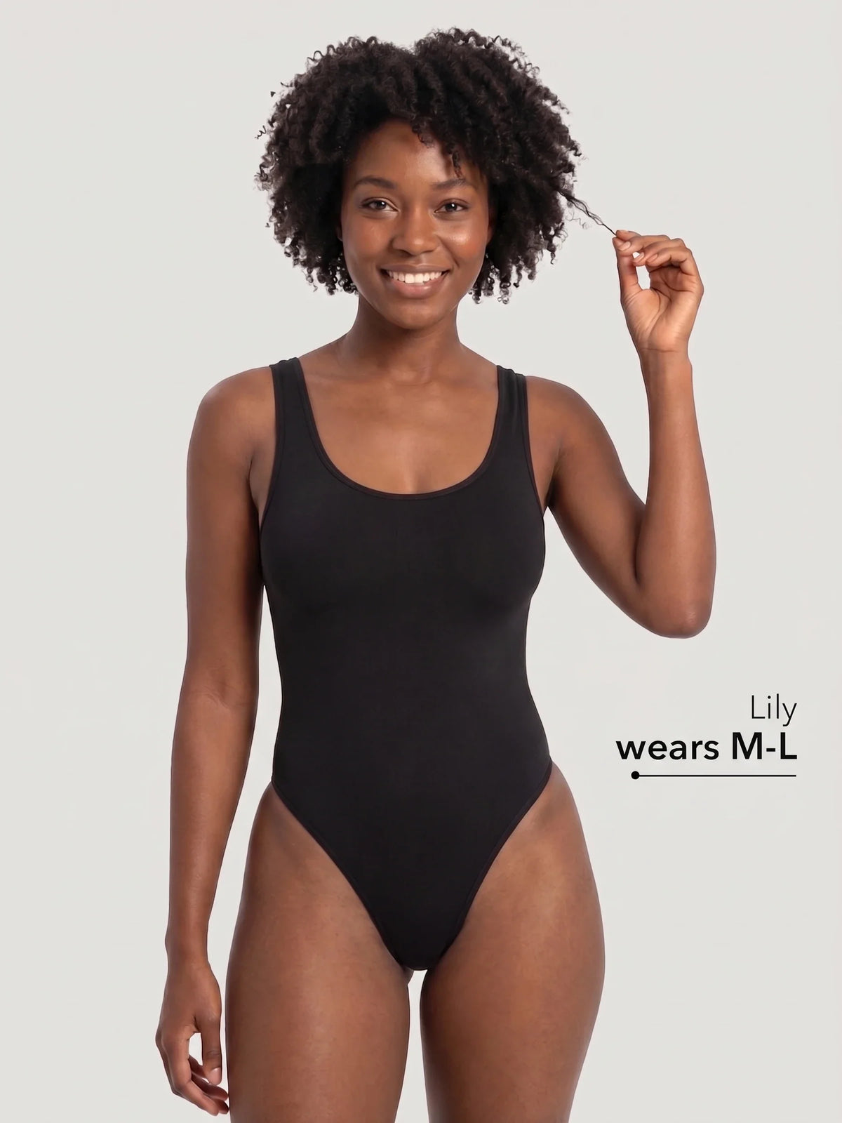 Scoop Neck Bodysuit Shaping Thong