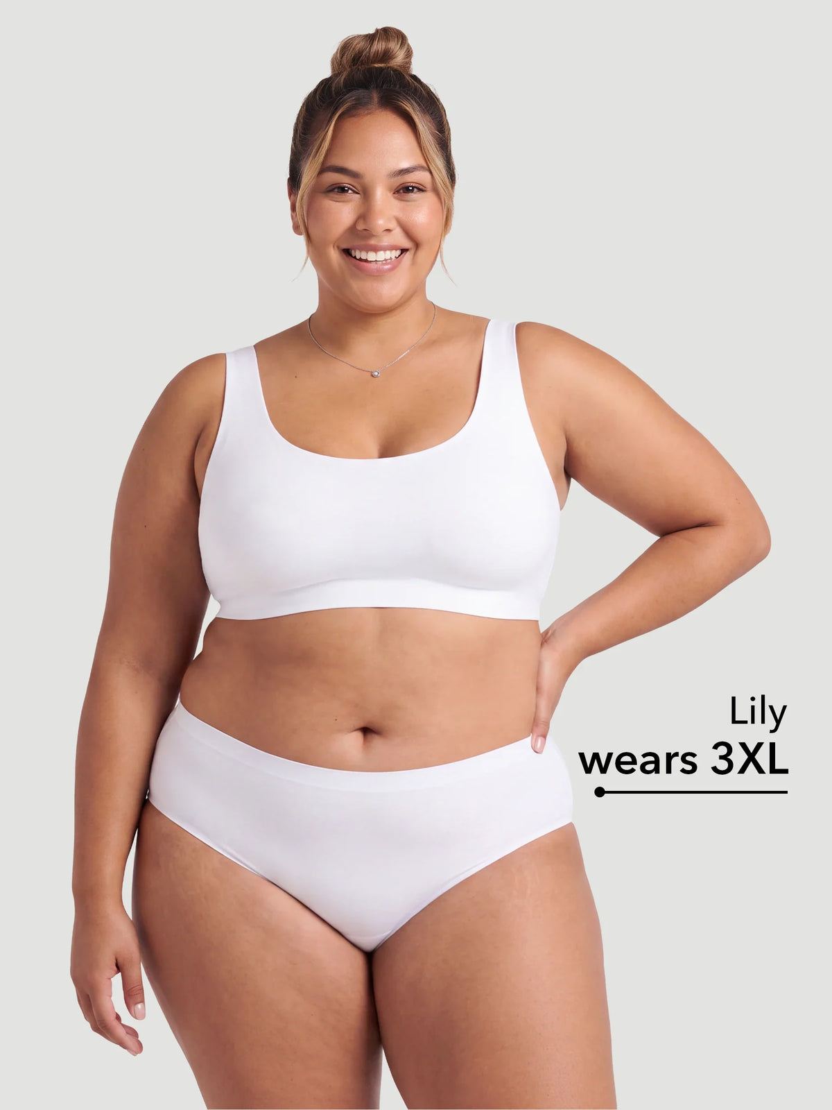 Mid Waist Seamless Bonded Bikini Underwear