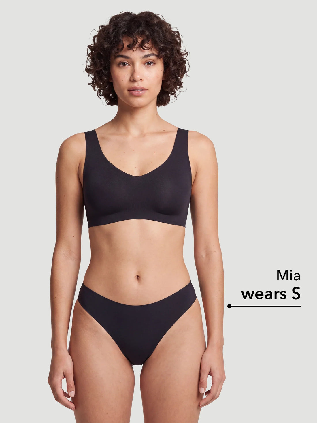 Mid Waist Seamless Bonded Thong Underwear