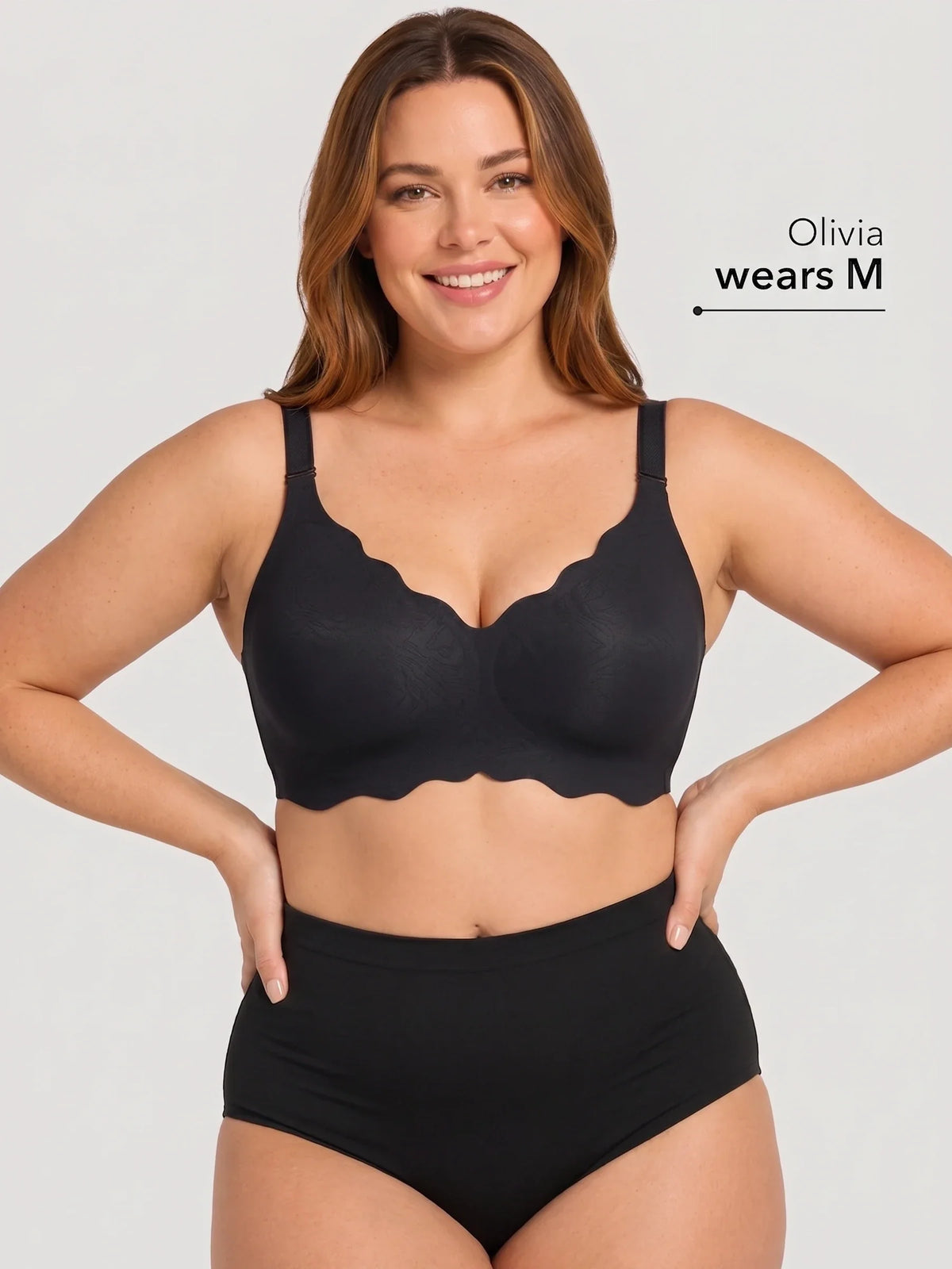 Scalloped Push-Up Wireless Jelly Bra