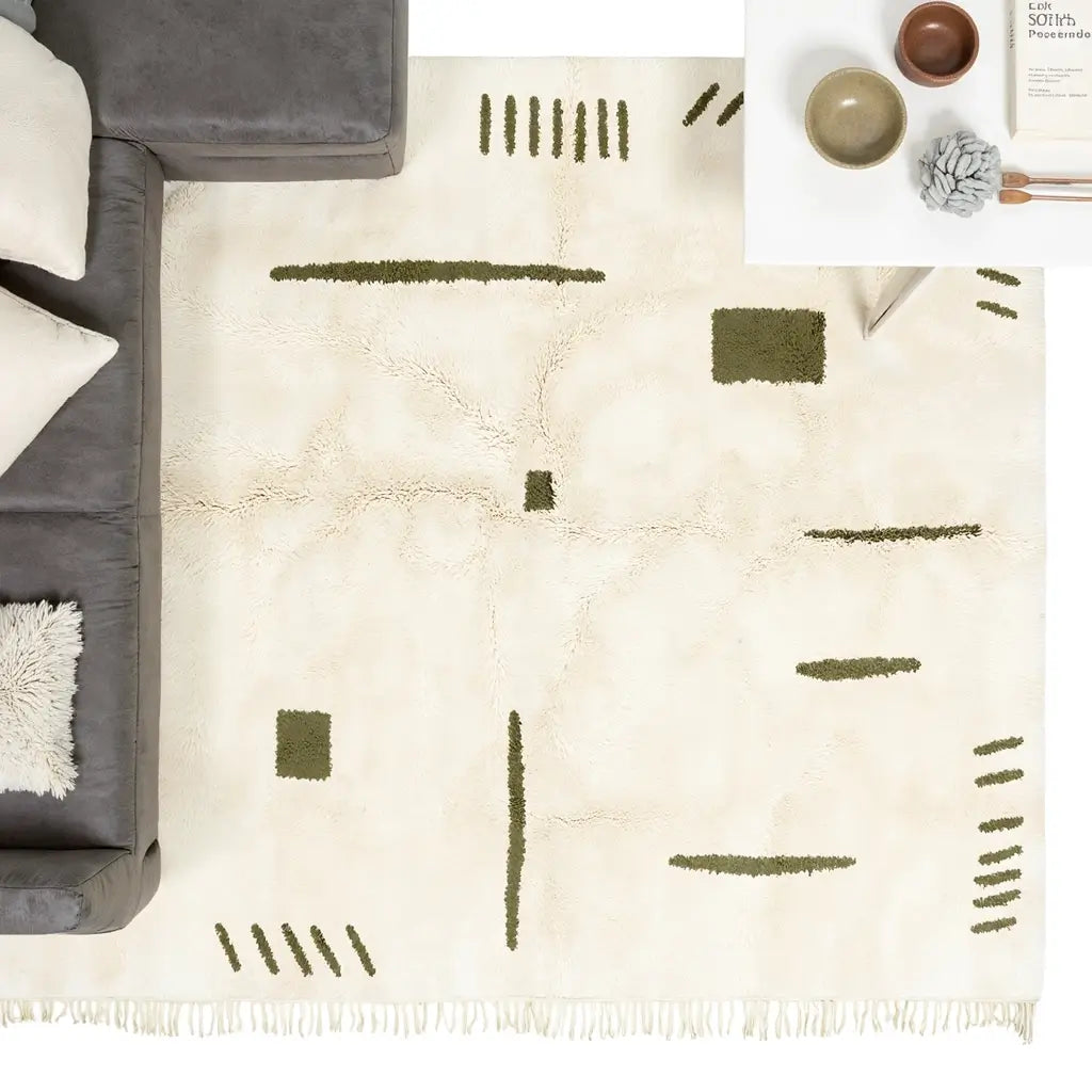 ATLAS Modern Moroccan Berber Rug – Handwoven Geometric Wool Carpet image 8