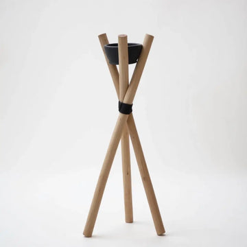 Handmade Wooden Tripod Outdoor Candle Holder – Moroccan Torch Stand 56″ image