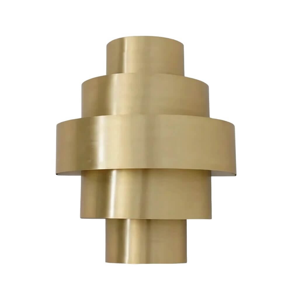 Art Deco Brass Wall Light – Modern Tiered Design, 19.6″ Height image