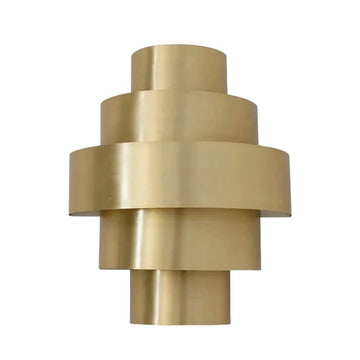 Art Deco Brass Wall Light – Modern Tiered Design, 19.6″ Height image