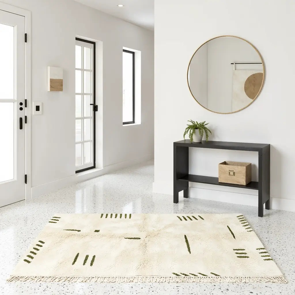 ATLAS Modern Moroccan Berber Rug – Handwoven Geometric Wool Carpet image 11