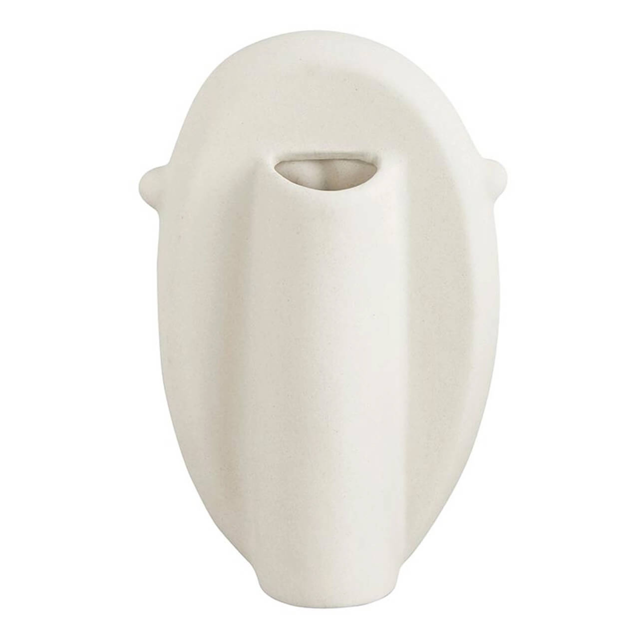 Modern White Ceramic Face Vase Set of 2 – Sculptural Art Pottery Decor image 4