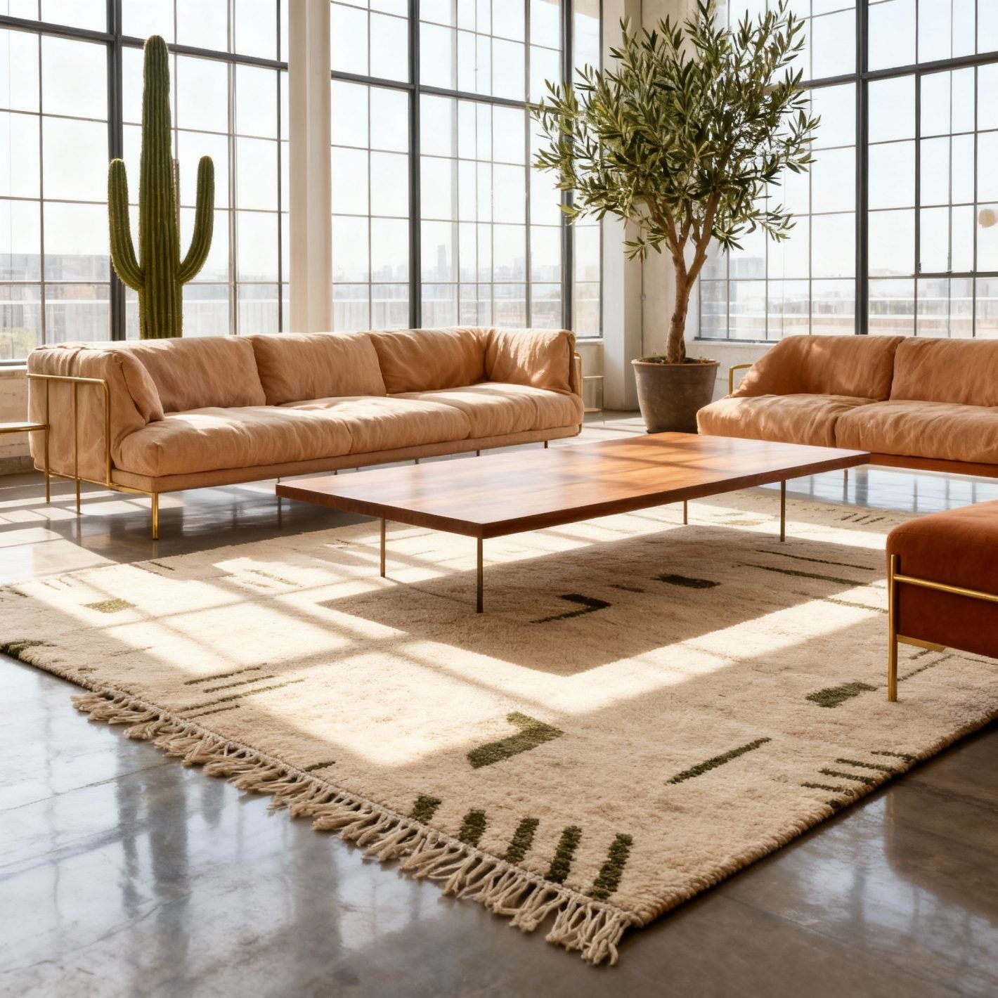 ATLAS Modern Moroccan Berber Rug – Handwoven Geometric Wool Carpet image 5