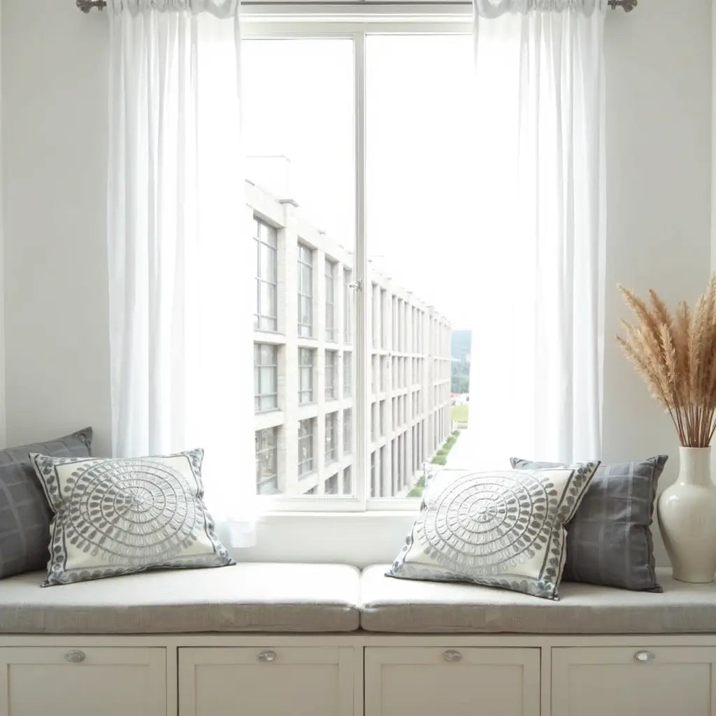 Gray Spiral Medallion Silk Pillow Covers 17.4″ – Luxury Set of 2 image 4