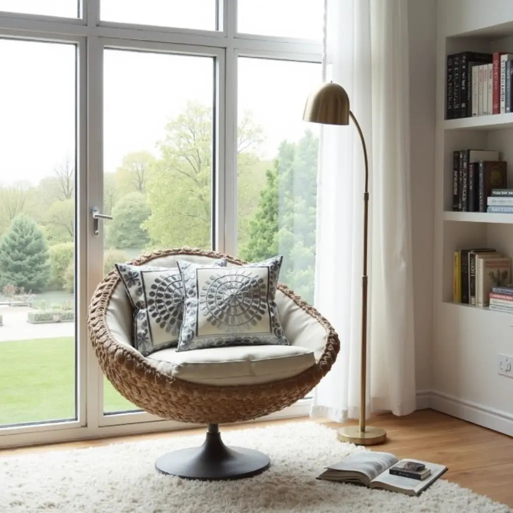 Gray Spiral Medallion Silk Pillow Covers 17.4″ – Luxury Set of 2 image 5