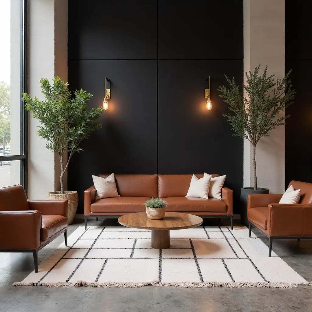 Handmade White Moroccan Geometric Rug – 2x3m Premium Wool image 7