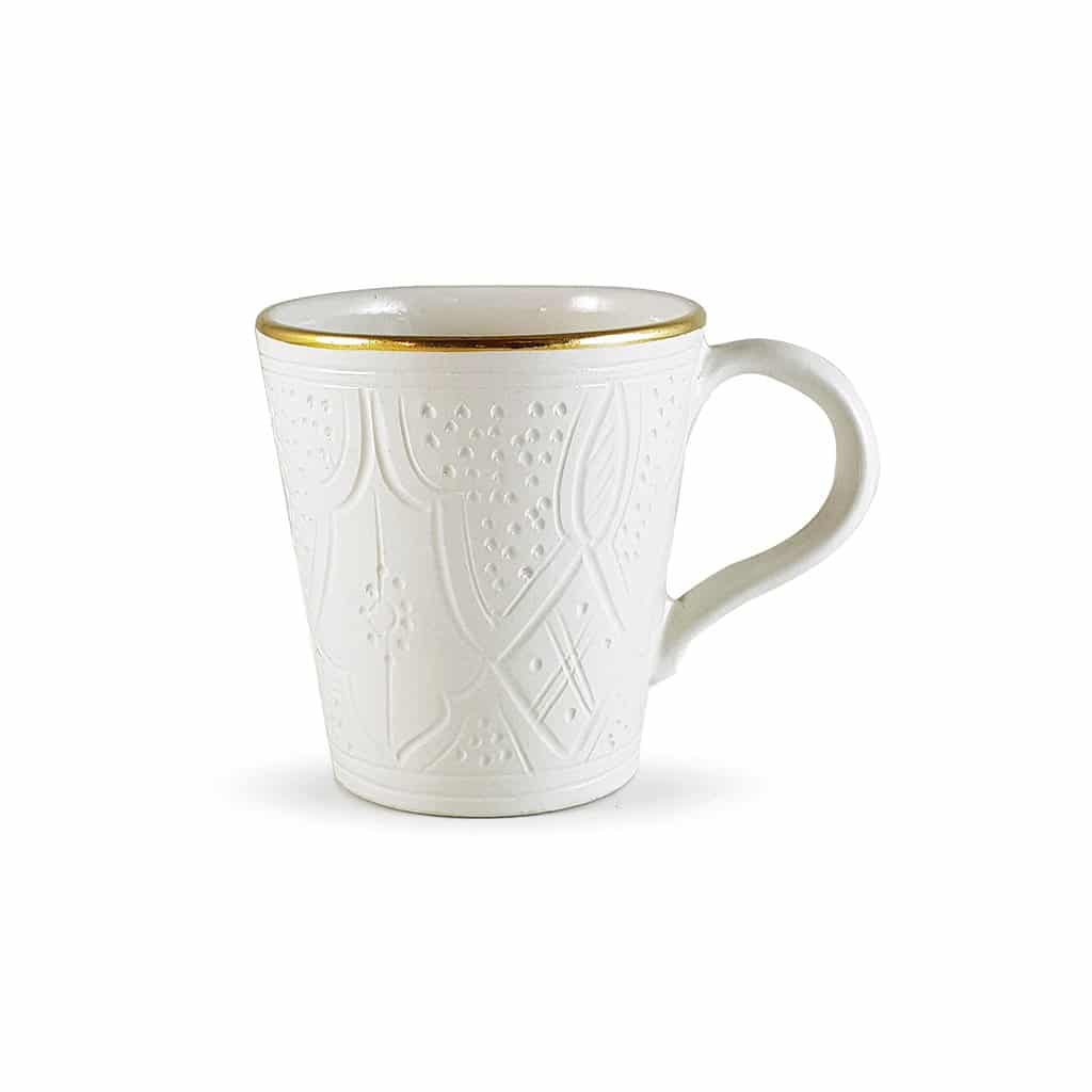 Set of 2 Handmade Ceramic Mugs with Pure Gold Band – Artisan Coffee Cups image 10