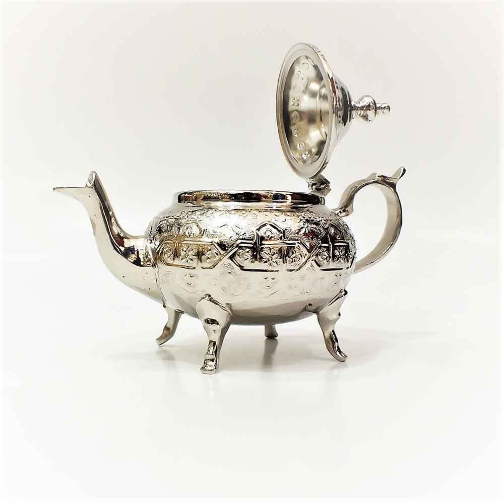Large Engraved Silver Teapot – Hand-Carved 8-12 Servings image 5