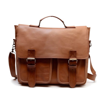 Casablanca Mens Leather Shoulder Bag – Handcrafted Professional Satchel image