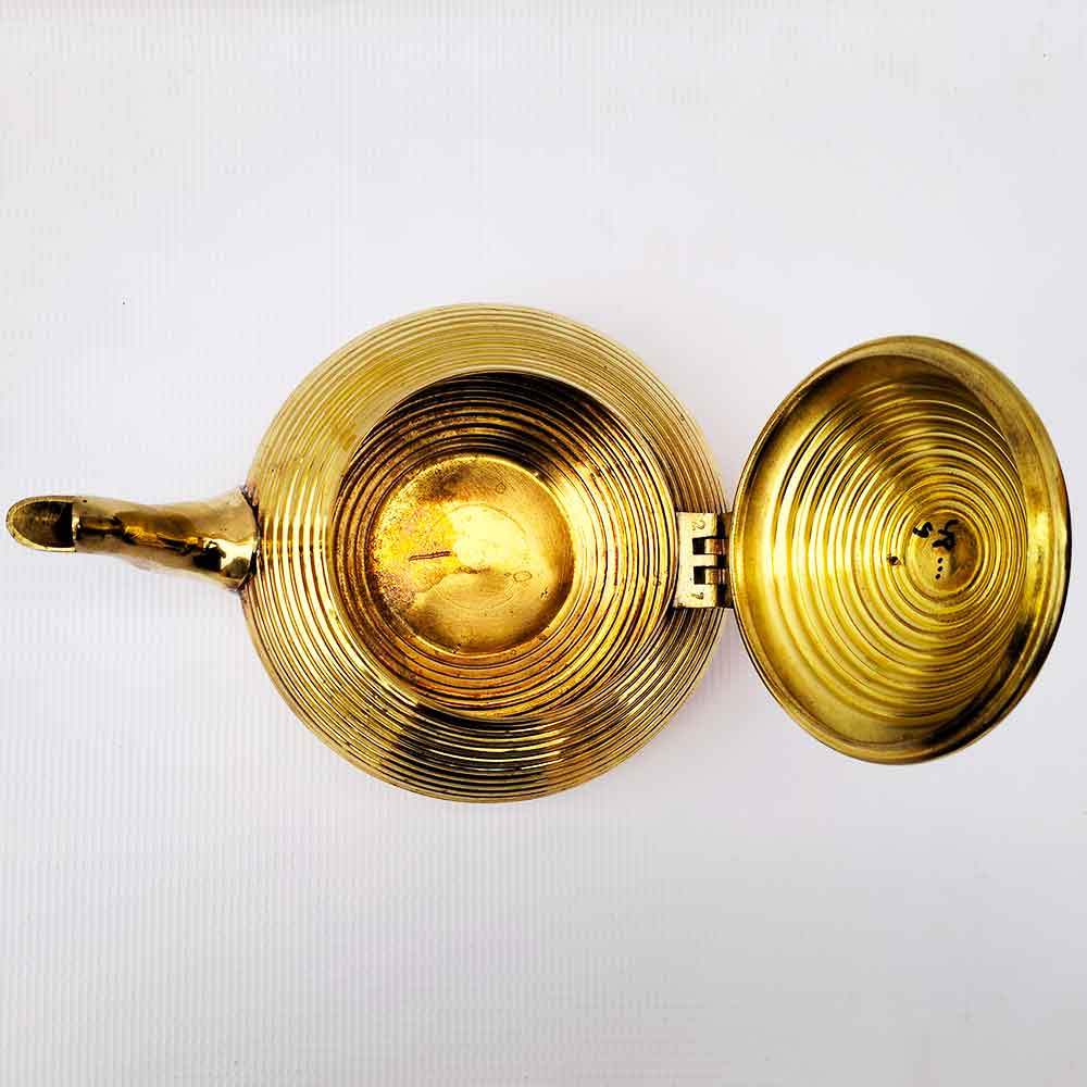 Silver-Plated Ribbed Teapot – Contemporary Moroccan Tea Service image 9