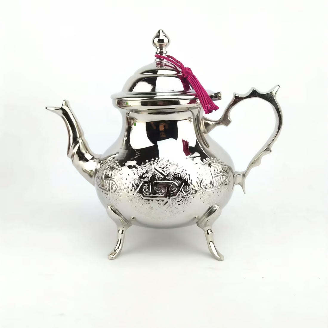 Silver-Plated Engraved Teapot 1.5L – Footed 12-Cup Design image