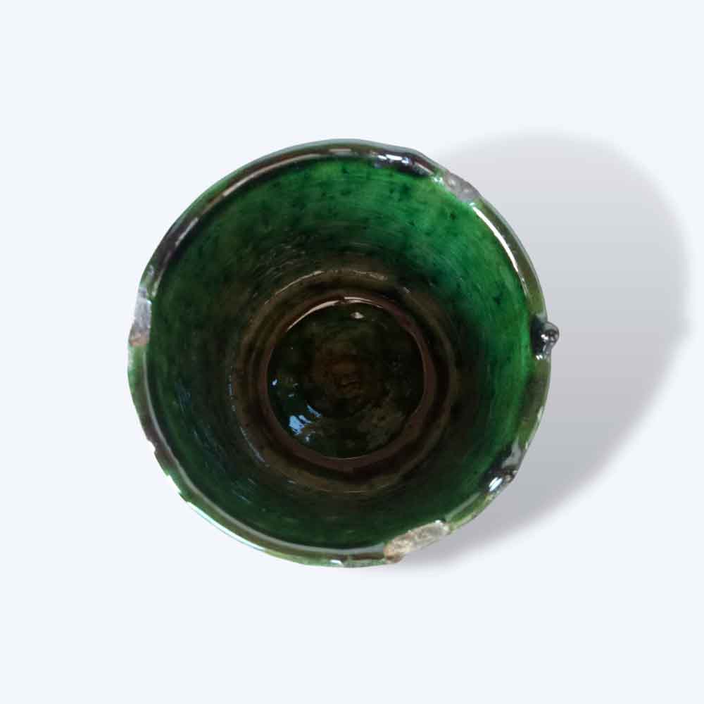 Set of 2 Tamegroute Pottery Mugs – Handcrafted Green Ceramic Drinkware image 4