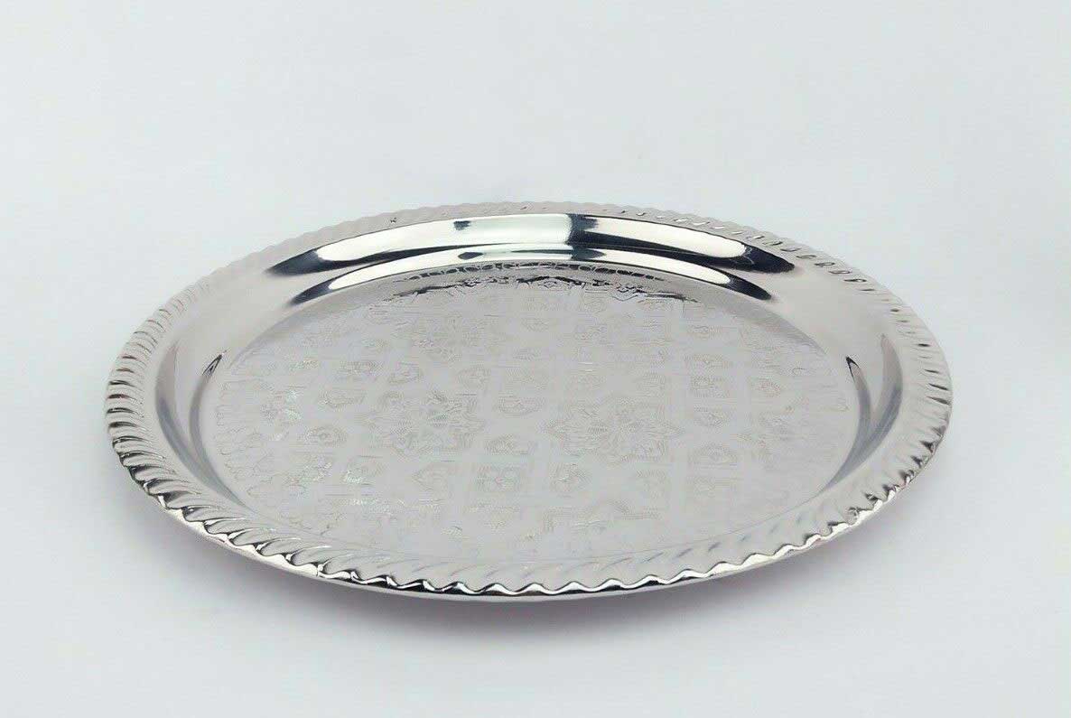 Silver Tea Set – Handcrafted 6 Multicolor Glass Service with Tray image 7