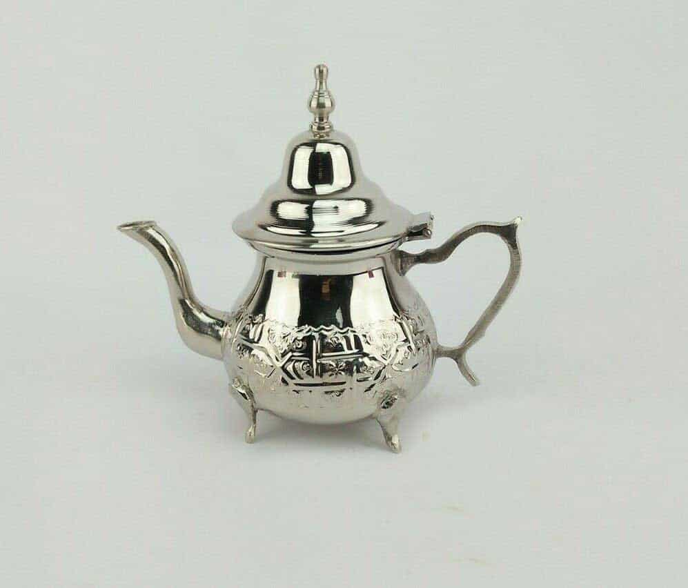 Silver Tea Set – Handcrafted 6 Multicolor Glass Service with Tray image 5