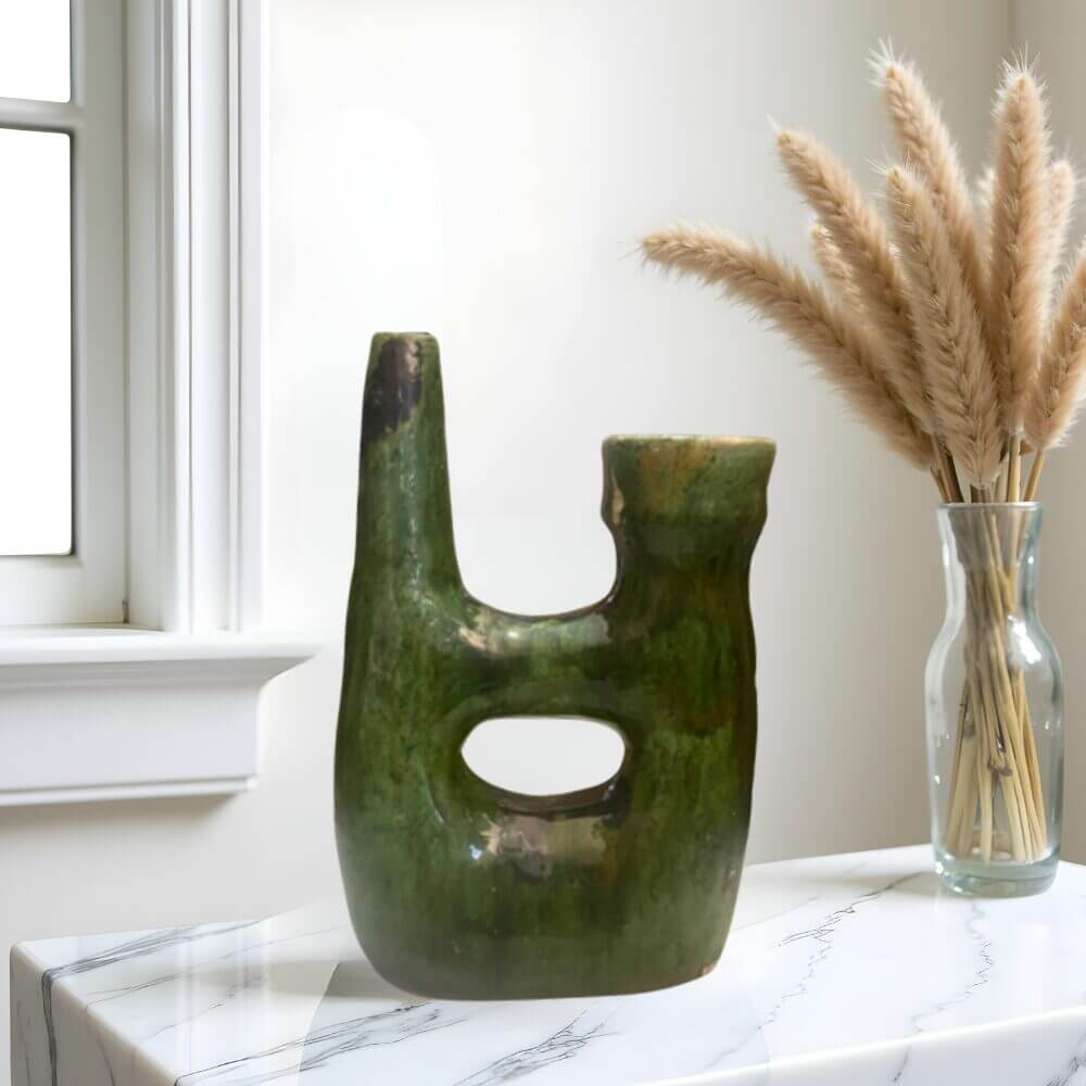 Tamegroute Ceramic Candle Holders 30cm – Sculptural Statement Piece image 3