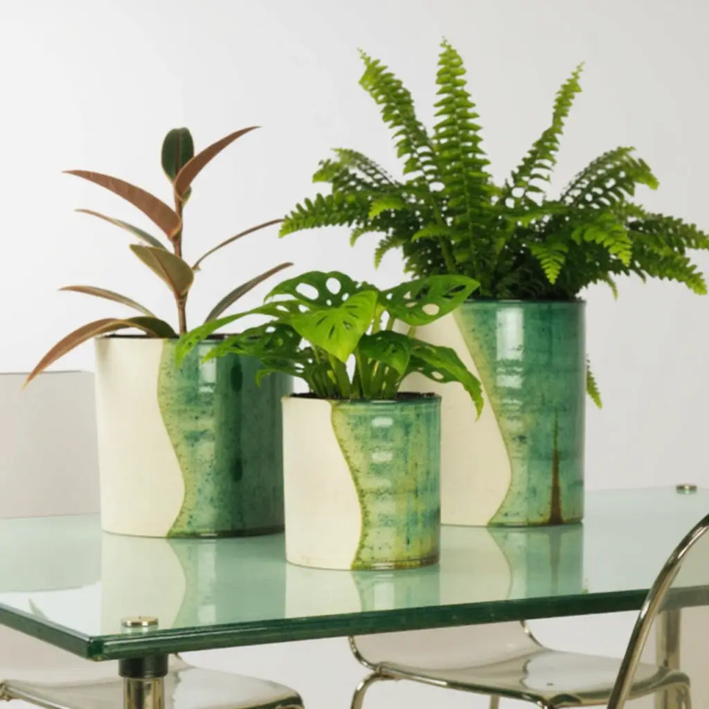 Tamegroute Ceramic Plant Pots – Handmade Moroccan Pottery with Reactive Glaze image 5