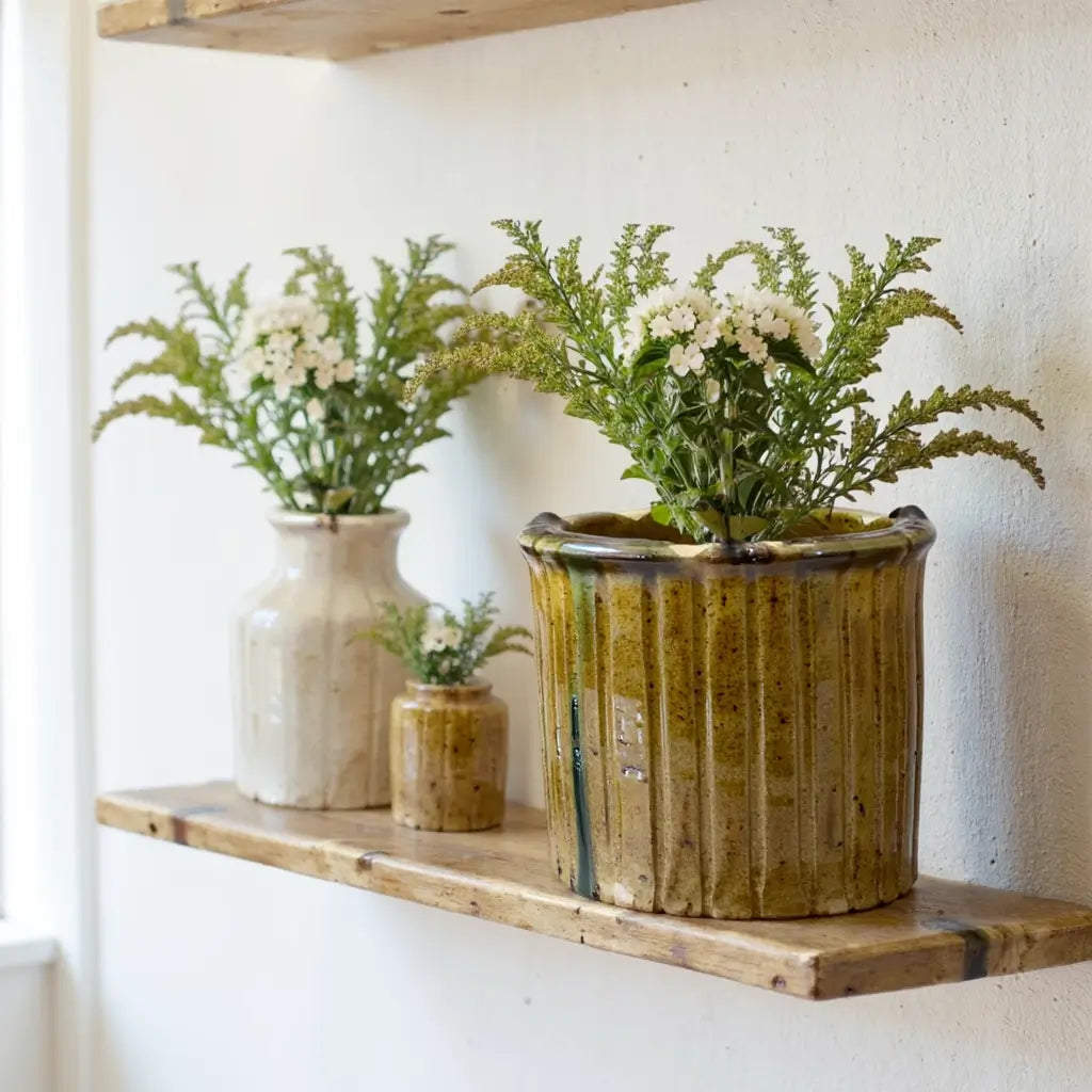 Tamegroute Ceramic Planters Set – Handmade Moroccan Plant Pots image 7