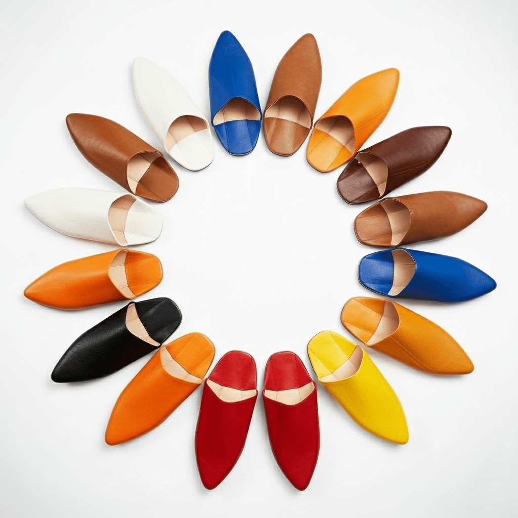 Authentic Moroccan Handcrafted Leather Babouche Slippers image