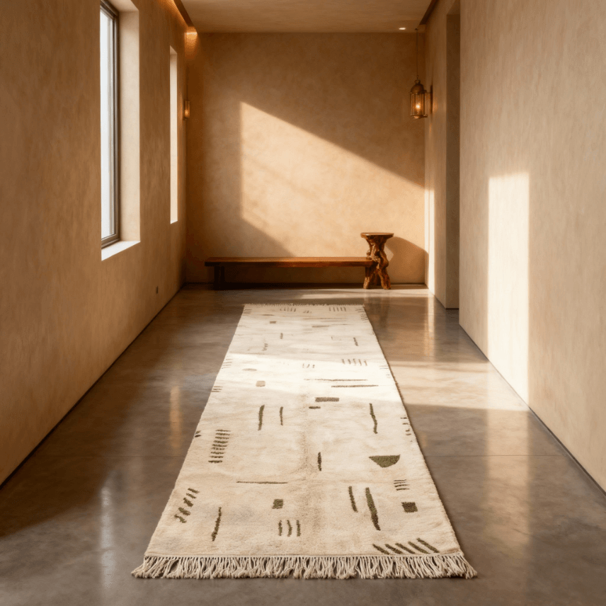 ATLAS Modern Moroccan Berber Rug – Handwoven Geometric Wool Carpet image 3