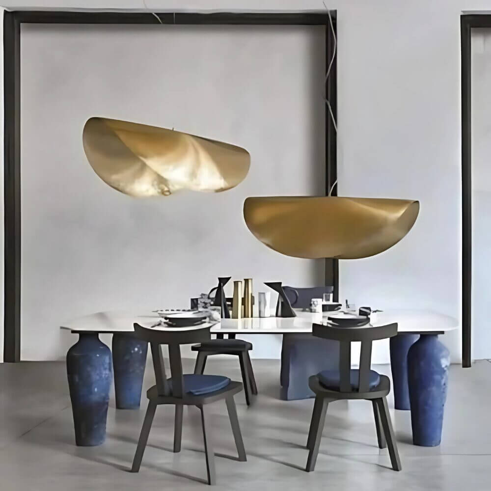 Hammered Brass Pendant Light – Organic Modern Moroccan Lighting image 2