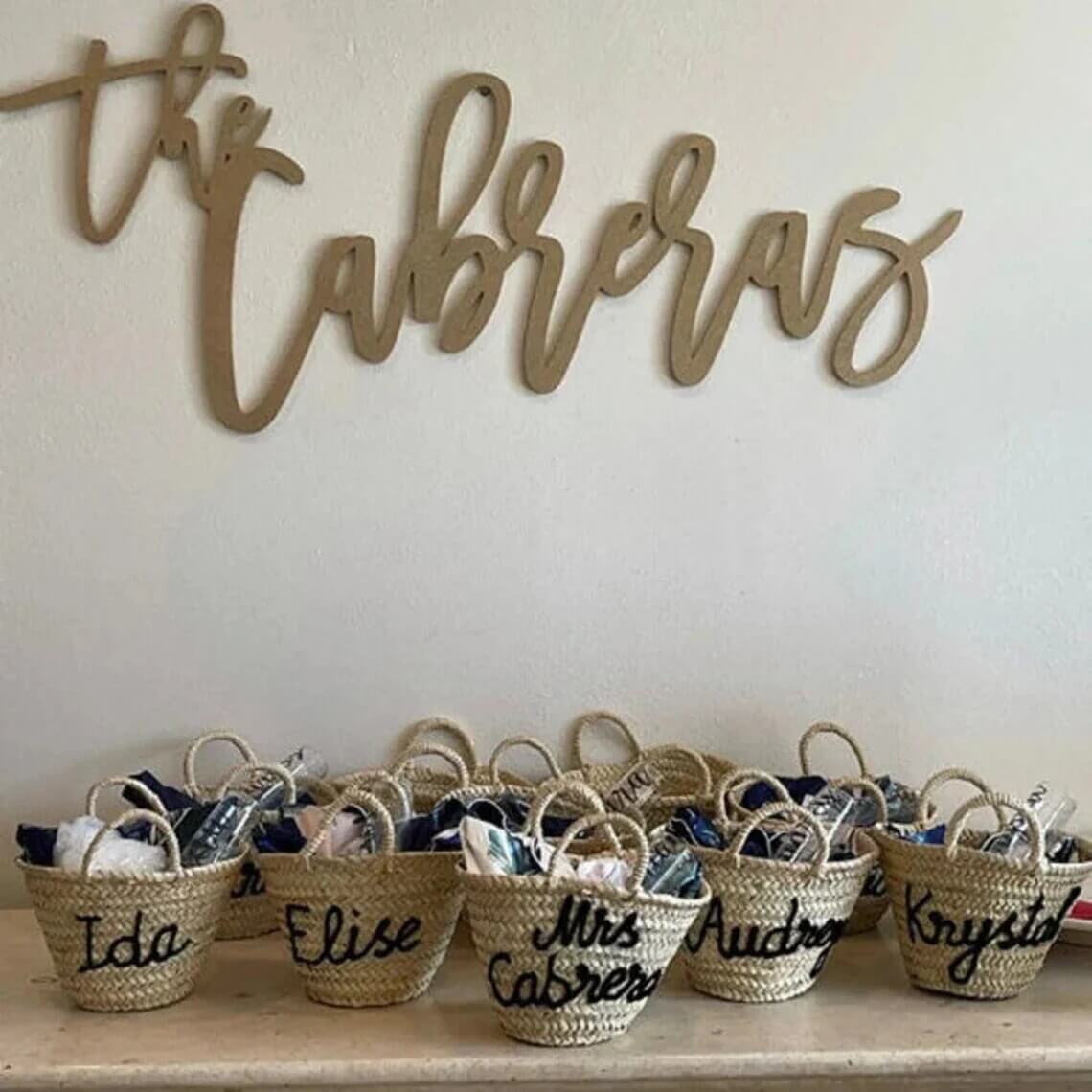 Personalized Mini Straw Bags, Set of 4 – Custom Wedding & Party Favors image 6