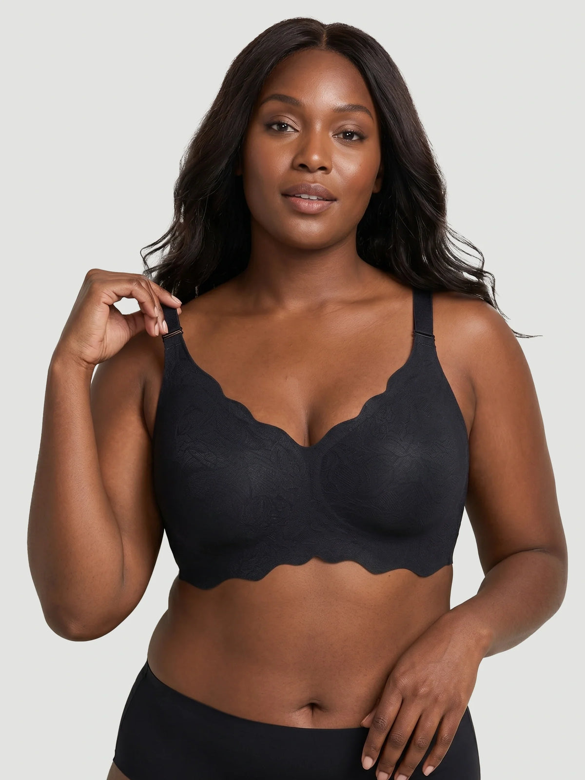 Scalloped Push-Up Wireless Jelly Bra