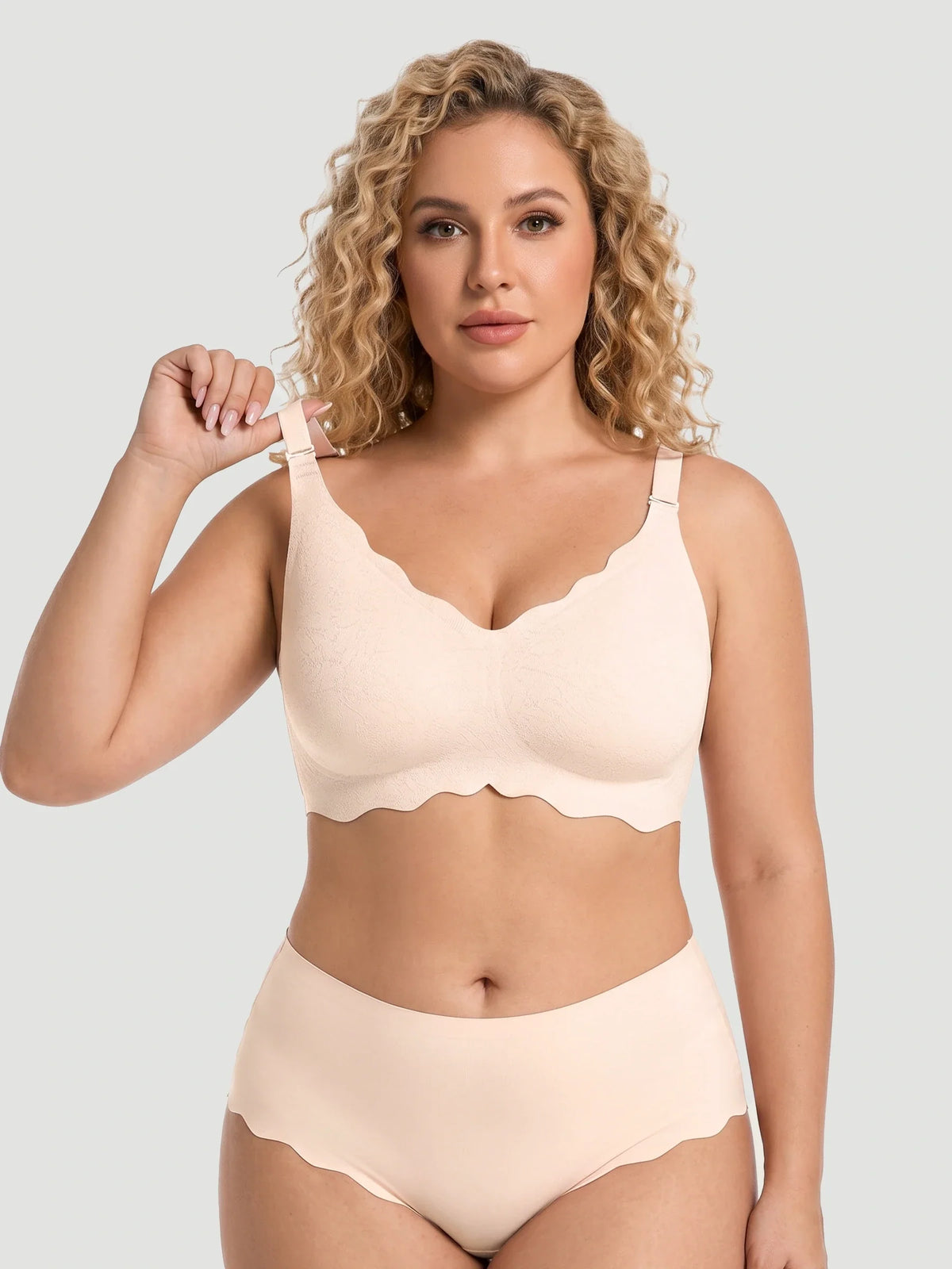 Scalloped Push-Up Wireless Jelly Bra