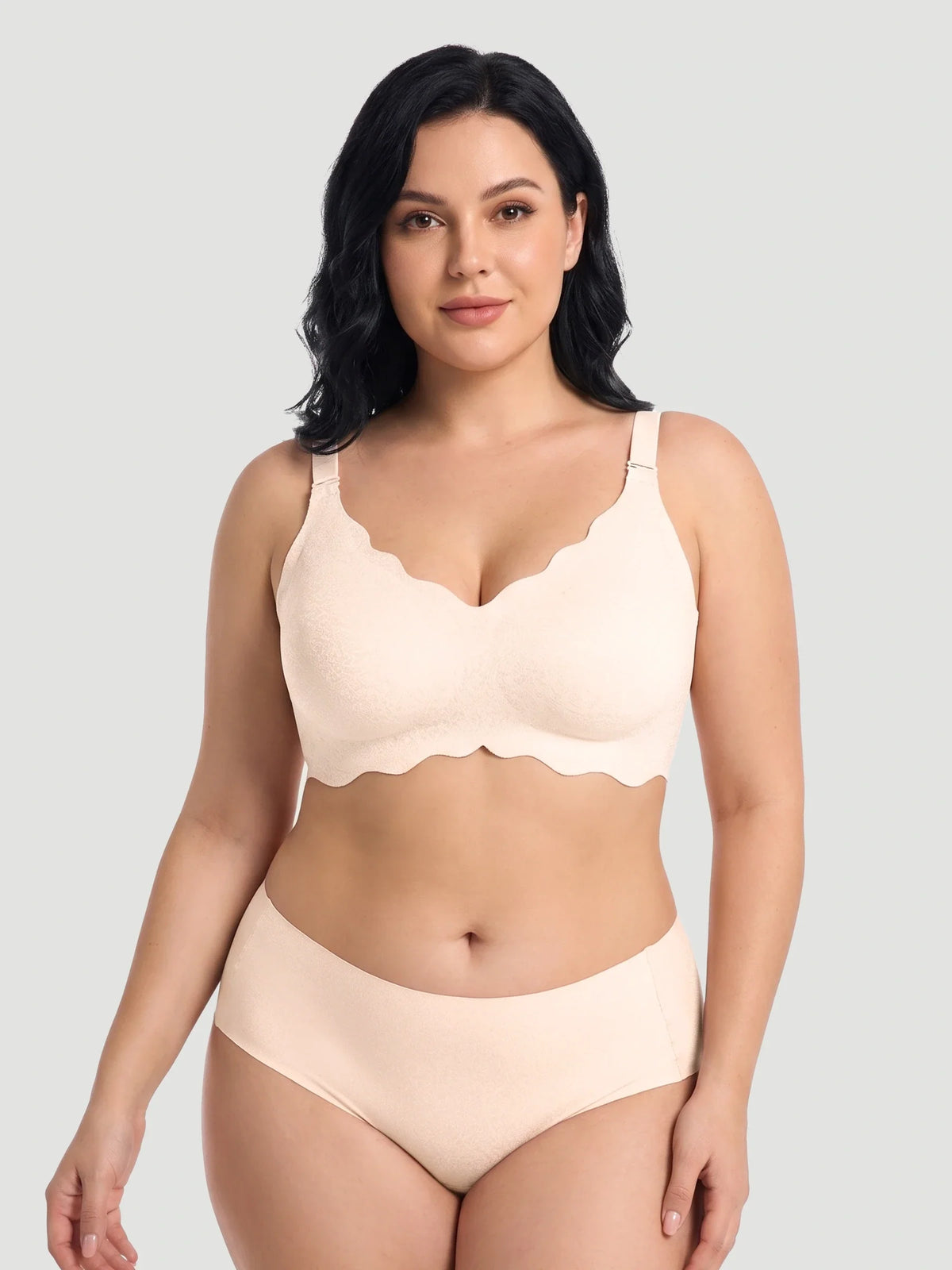 Scalloped Push-Up Wireless Jelly Bra