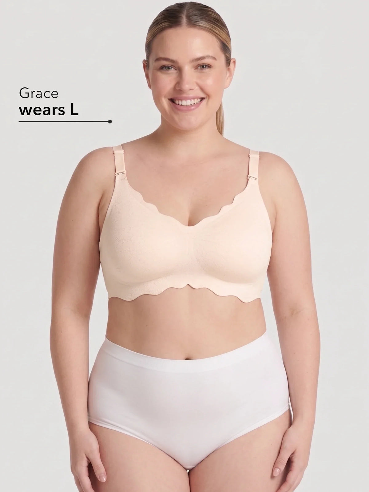 Scalloped Push-Up Wireless Jelly Bra