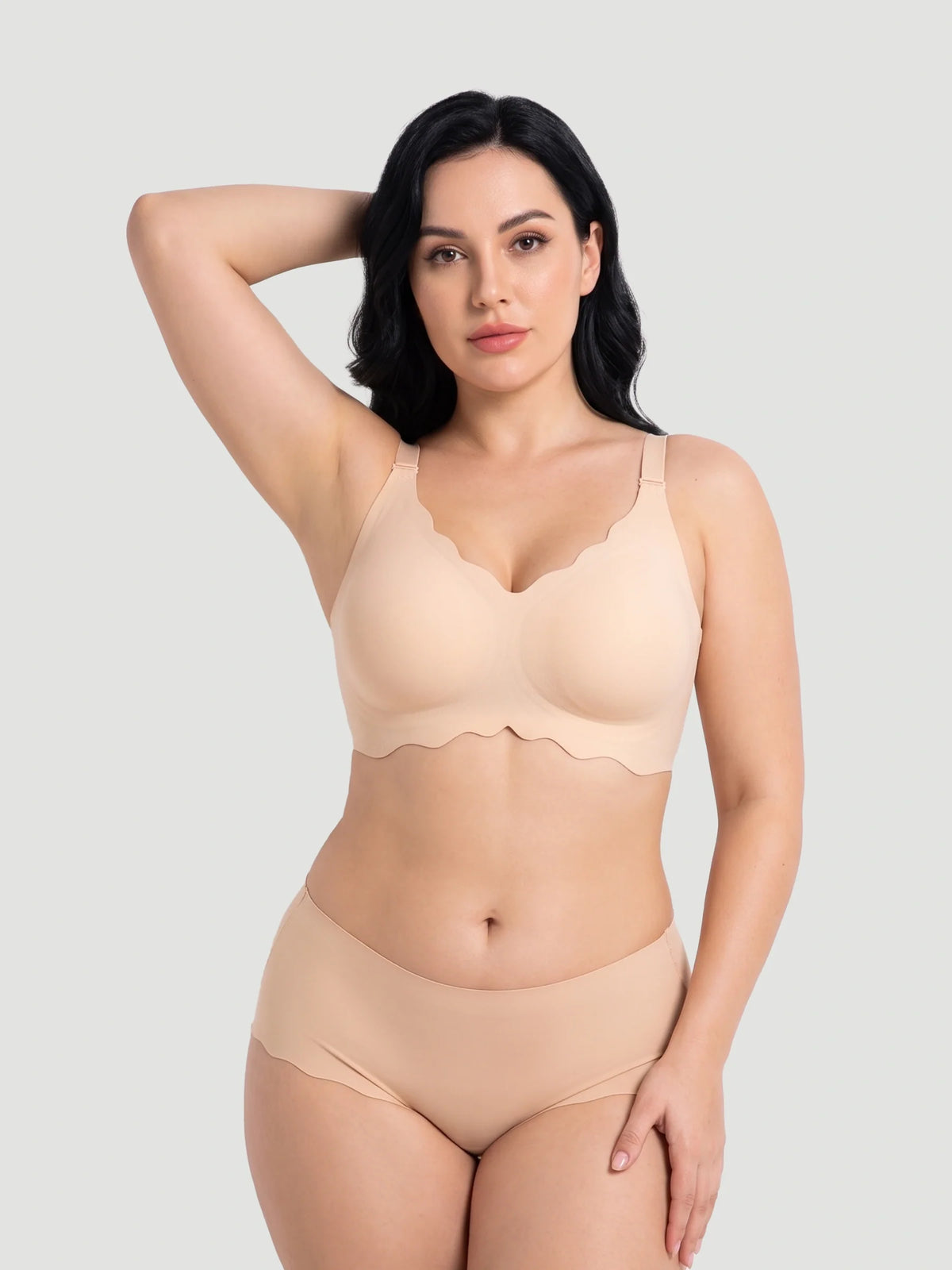 Scalloped Push-Up Wireless Jelly Bra