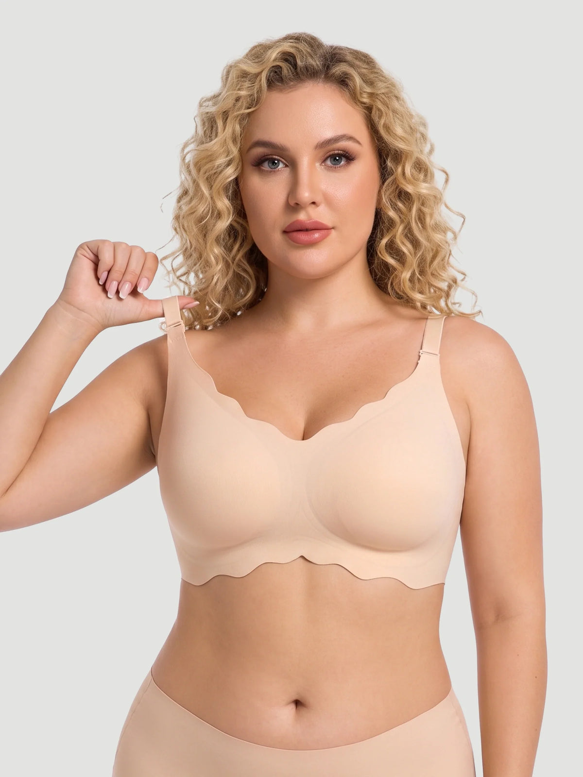 Scalloped Push-Up Wireless Jelly Bra