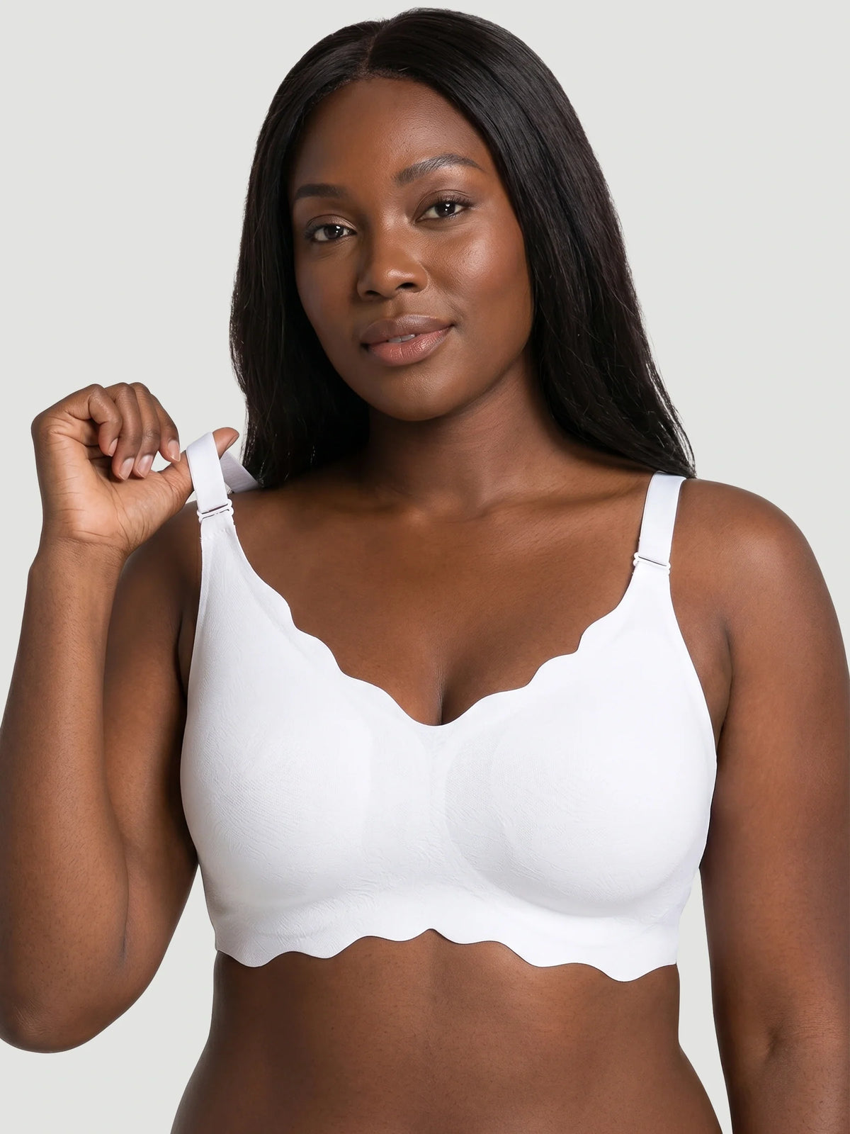 Scalloped Push-Up Wireless Jelly Bra