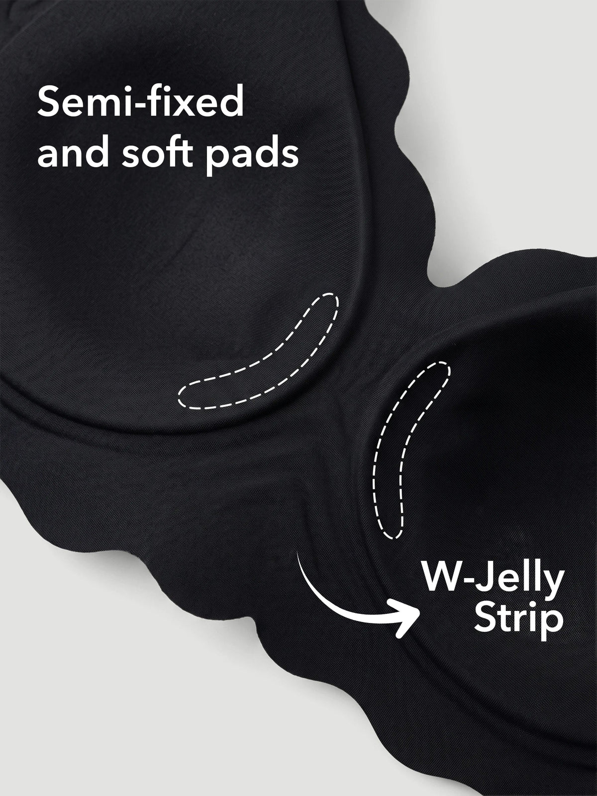 Scalloped Push-Up Wireless Jelly Bra