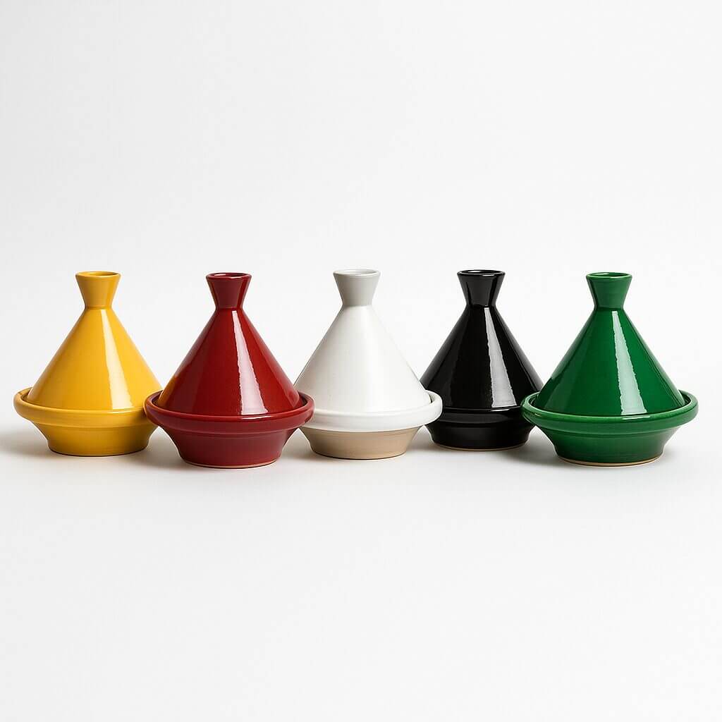 Handcrafted Glazed Ceramic Tagine Pot 20cm – Traditional Moroccan Cooking Vessel image