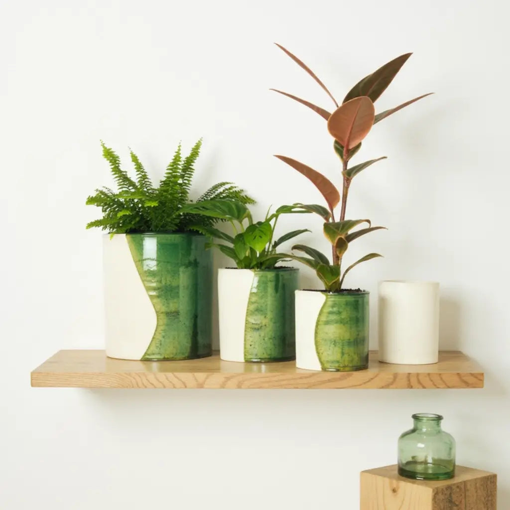 Tamegroute Ceramic Plant Pots – Handmade Moroccan Pottery with Reactive Glaze image 6