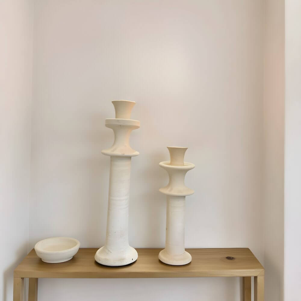 Tamegroute Tiered Column Candleholders Set of 2 – Handmade Ceramic image 5