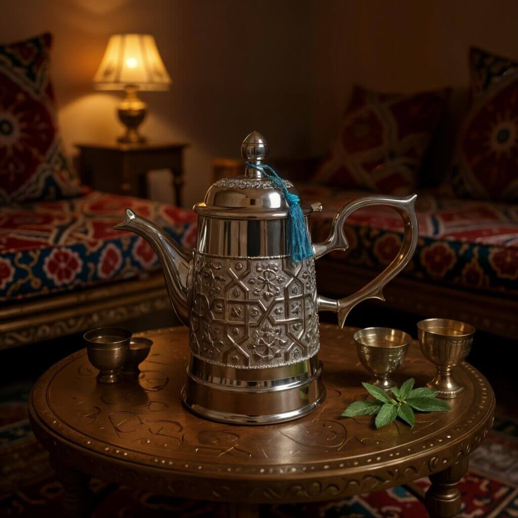 Silver Coffee Server Pot – Hand-Engraved Traditional Metalwork image 5