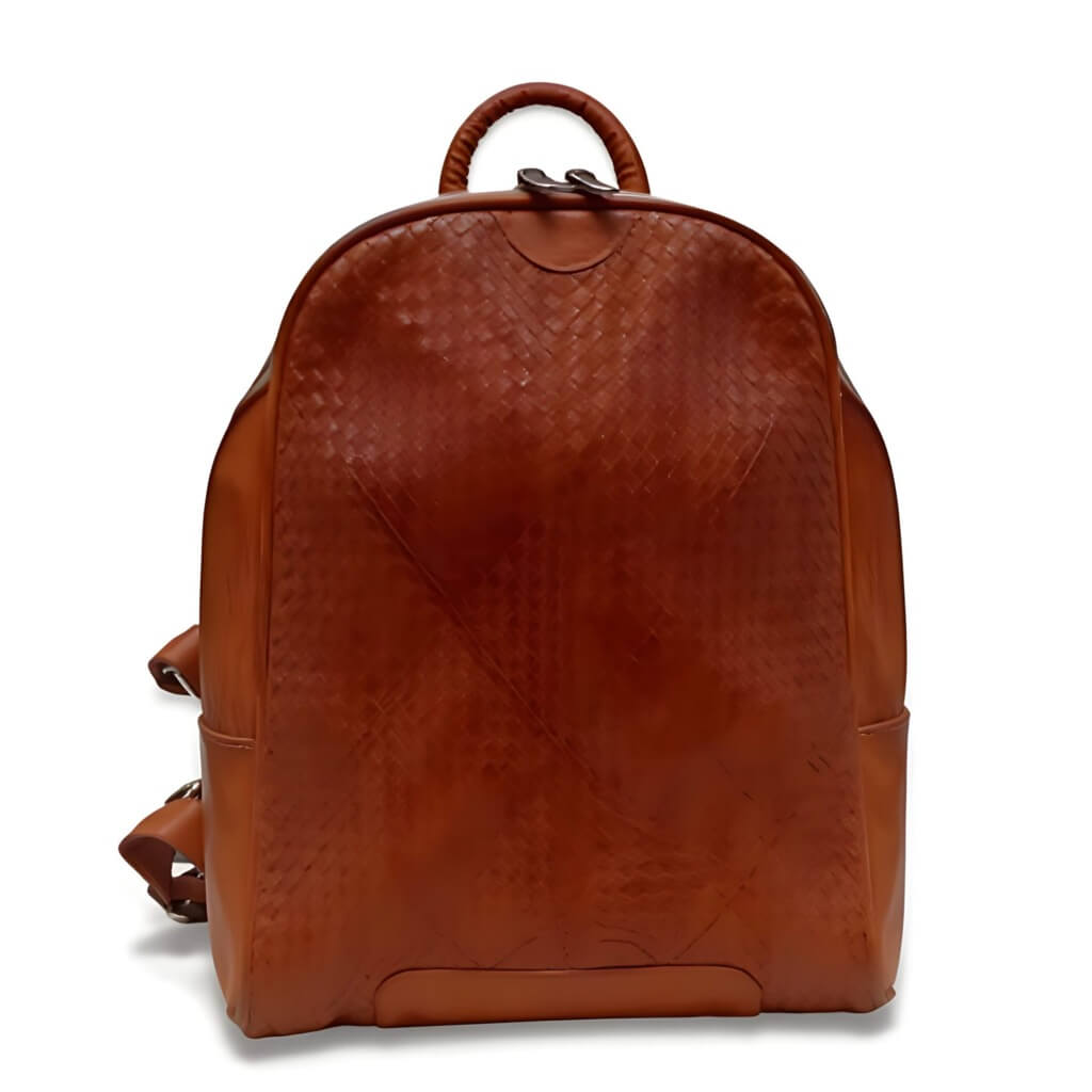 Atlas Woven Leather Backpack – Handcrafted Urban Rucksack image