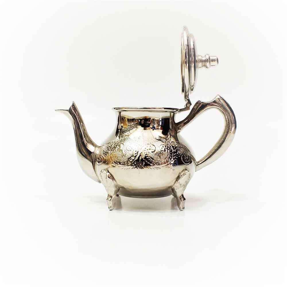 Silver-Plated Engraved Teapot 6-12 Cup – Footed Tea Service image 6