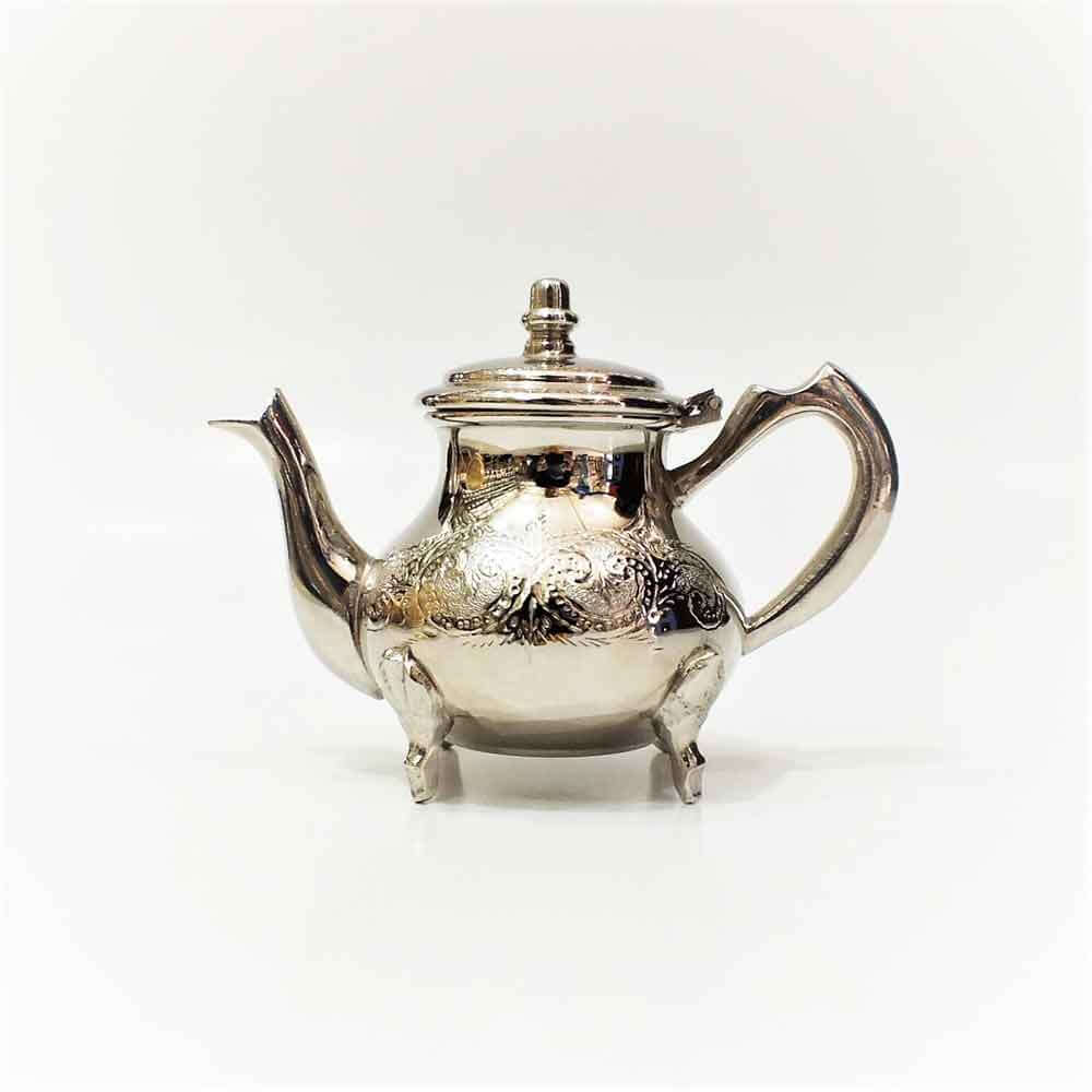 Silver-Plated Engraved Teapot 6-12 Cup – Footed Tea Service image