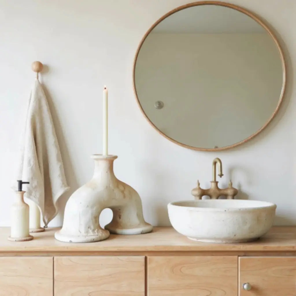 Tamegroute Arch Candleholder – Handmade White Ceramic Statement Piece image 6