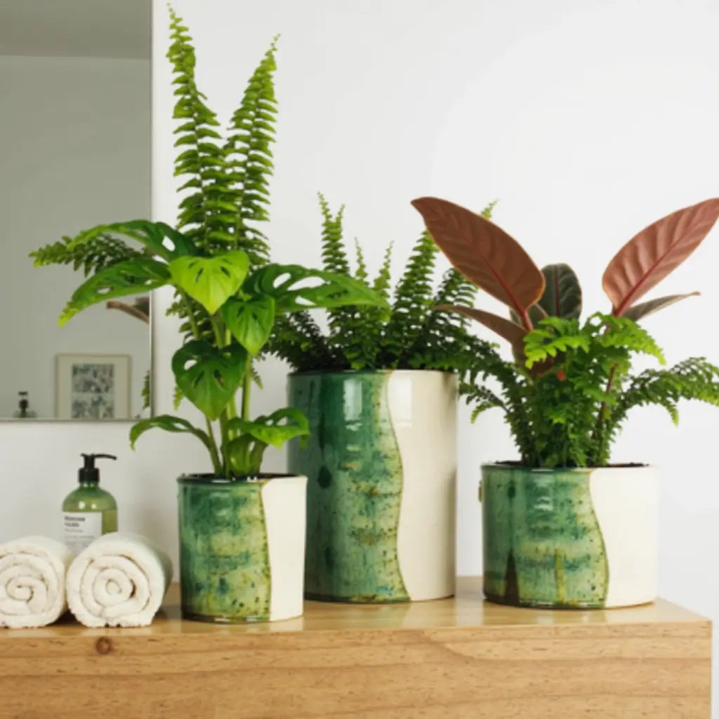 Tamegroute Ceramic Plant Pots – Handmade Moroccan Pottery with Reactive Glaze image 7