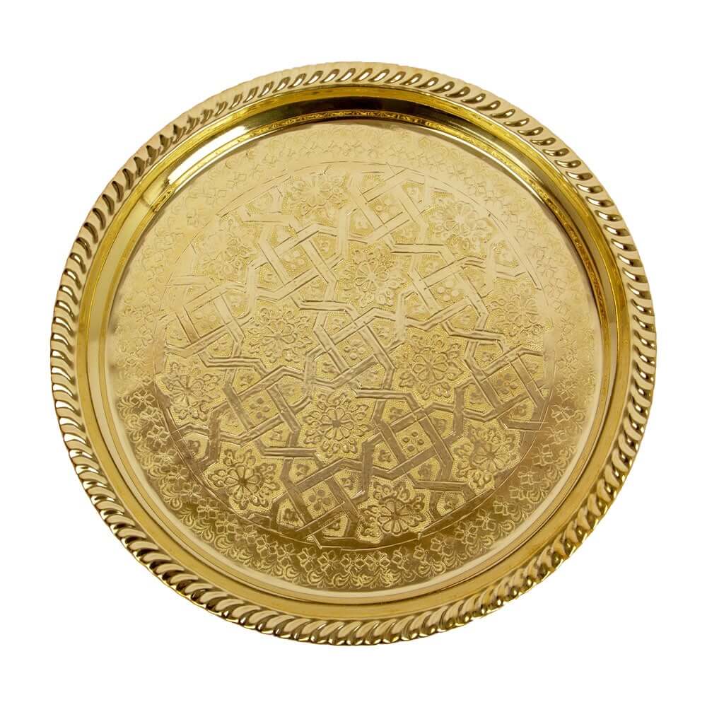 Hand-Engraved Brass Tea Set – Traditional 9-Piece Ceremonial Collection image 9